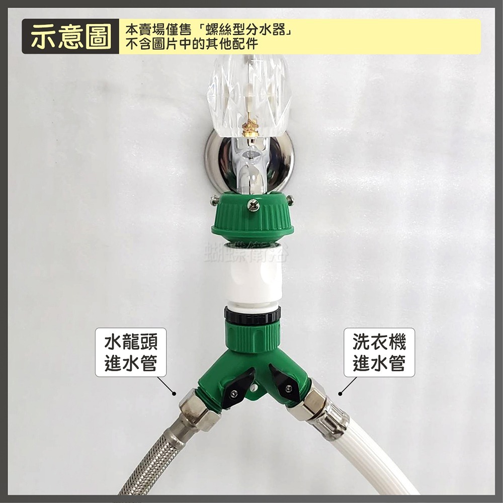 蝴蝶衛浴~台製.螺絲型 水管快速接頭1分2【雙4分粗牙】獨立開關.園藝分水器-細節圖4