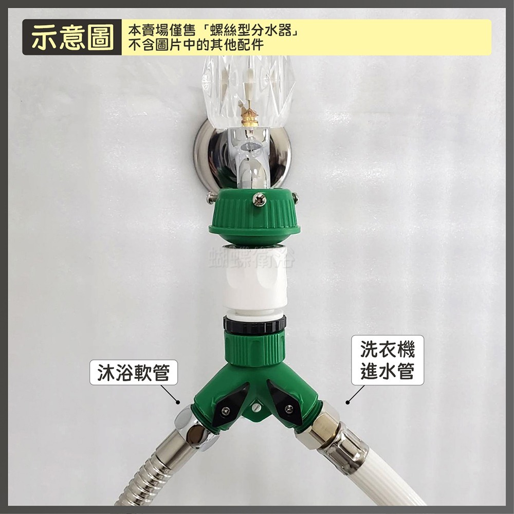 蝴蝶衛浴~台製.螺絲型 水管快速接頭1分2【雙4分粗牙】獨立開關.園藝分水器-細節圖6