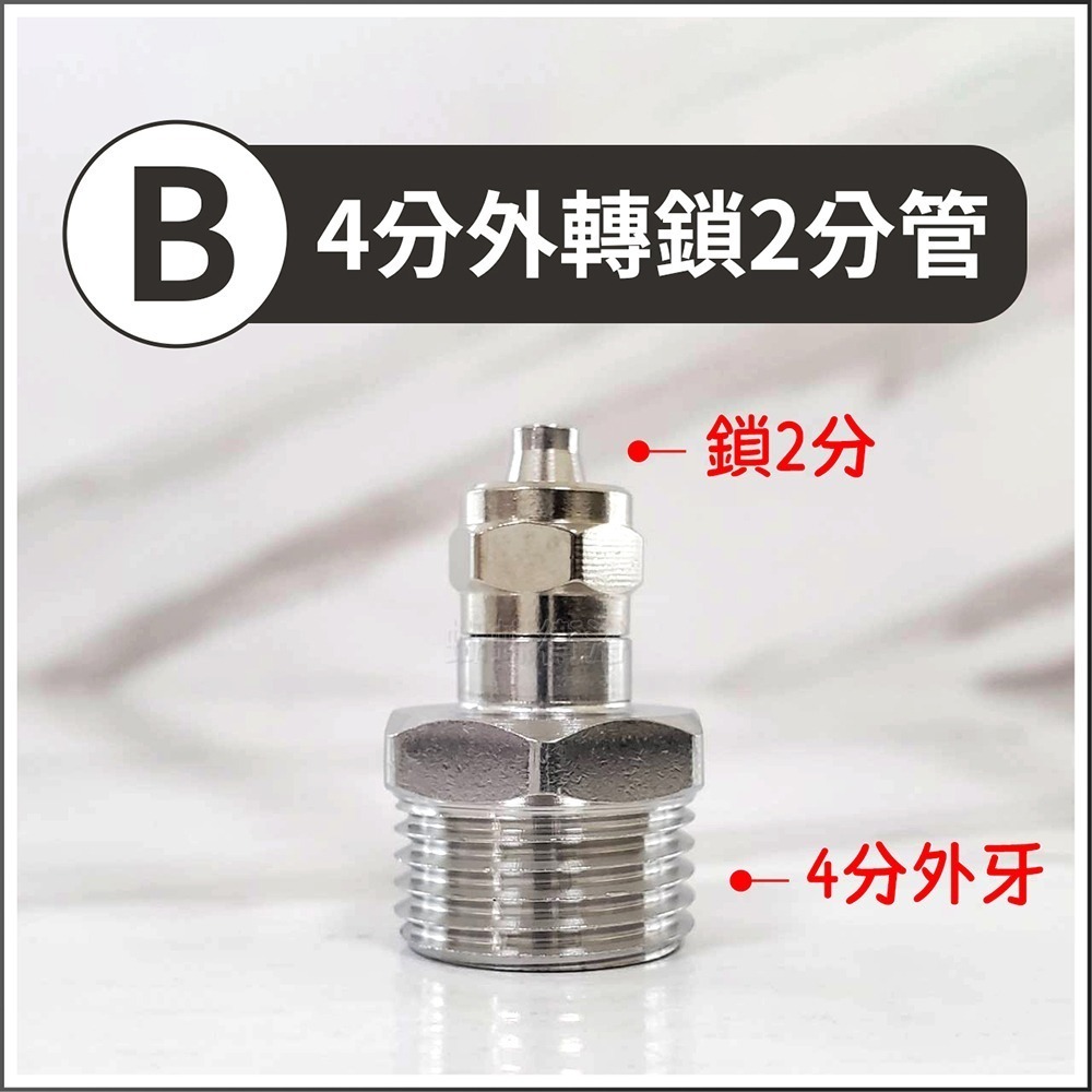 蝴蝶衛浴~304不鏽鋼【各式RO快接頭】RO管轉接頭.RO接頭-規格圖2