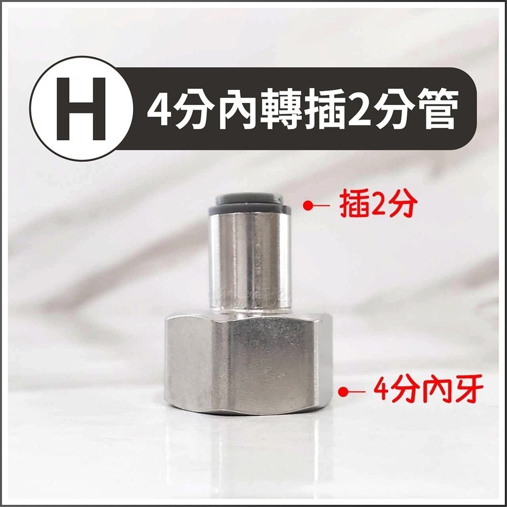 蝴蝶衛浴~304不鏽鋼【各式RO快接頭】RO管轉接頭.RO接頭-規格圖2
