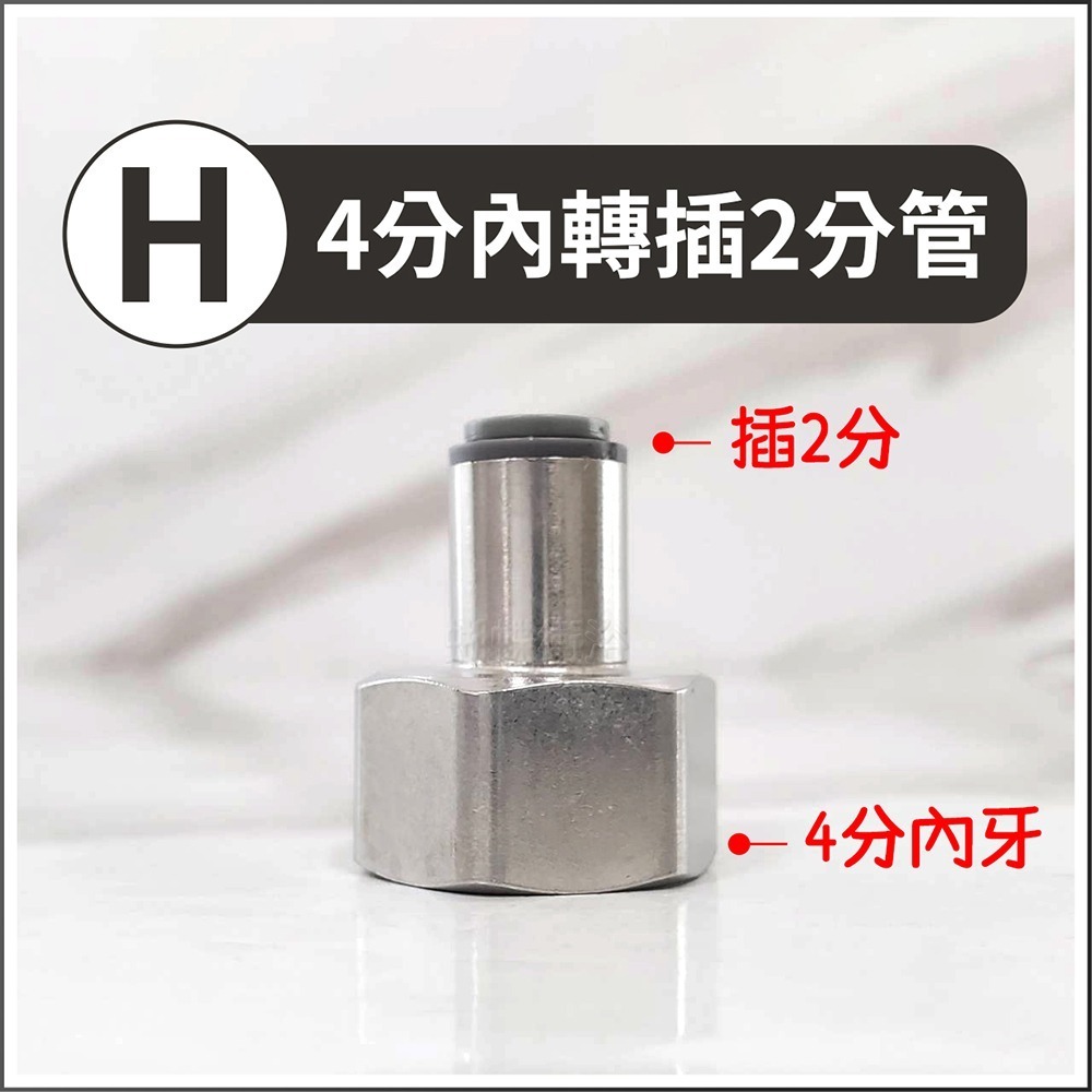 蝴蝶衛浴~304不鏽鋼【各式RO快接頭】RO管轉接頭.RO接頭-規格圖2
