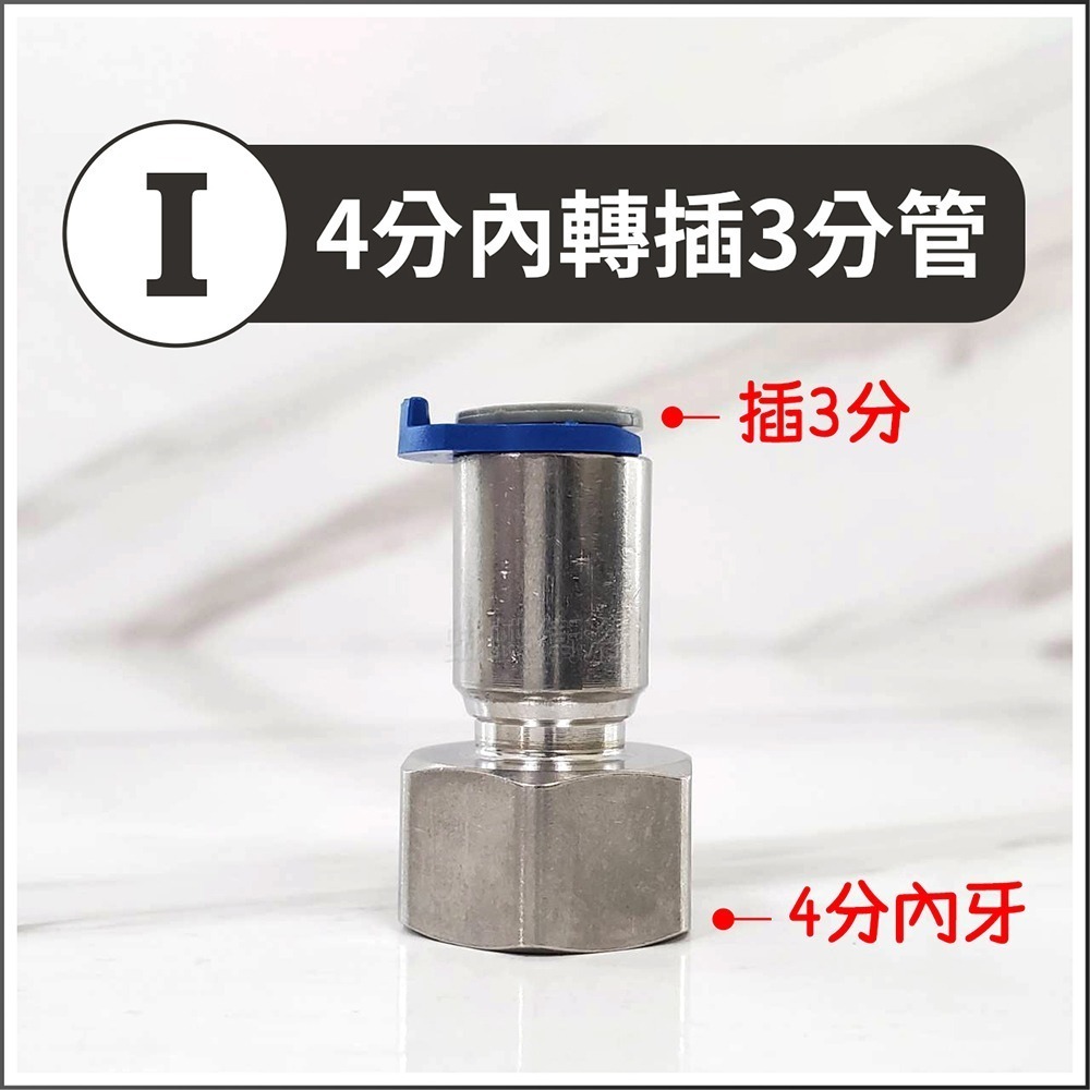 蝴蝶衛浴~304不鏽鋼【各式RO快接頭】RO管轉接頭.RO接頭-規格圖2