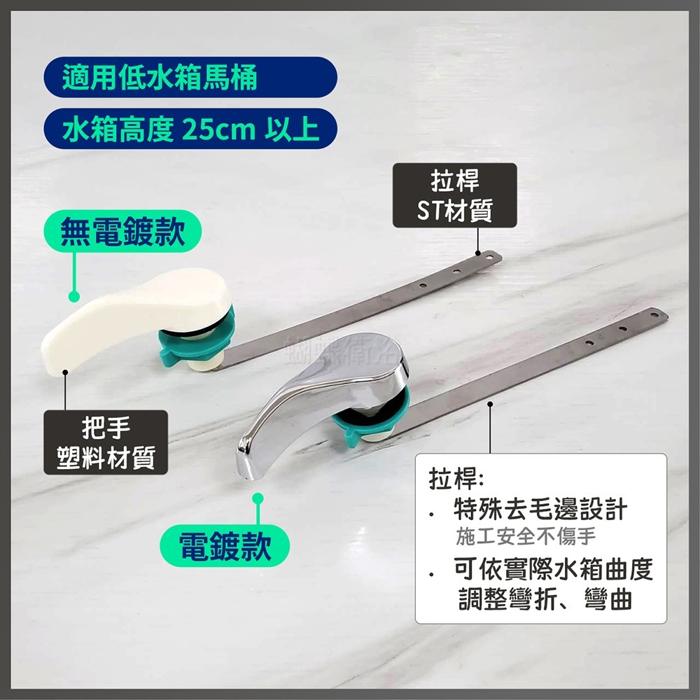 蝴蝶衛浴~【馬桶水箱把手】友源.專利.台製.和成型.低水箱通用-細節圖4