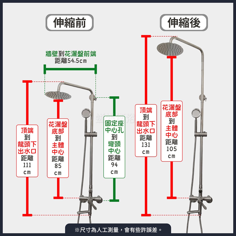 蝴蝶衛浴~304不鏽鋼【頂噴花灑組】淋浴花灑水龍頭組.增壓蓮蓬頭.-細節圖2