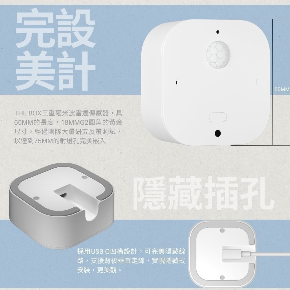 The Box三合一人體存在傳感器(原生Matter 最強毫米波雷達)-細節圖9