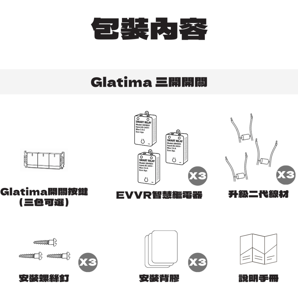 EVVR 二代智慧套裝｜相容 Glatima 開關面板｜免中性線 支援雙切｜不擠底盒｜設計師推薦 HomeKit-細節圖6