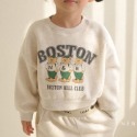 河馬嘟嘟#韓國童裝#BOSTON隻熊微短版衛衣(預購)-規格圖7