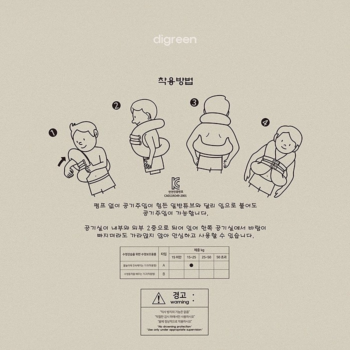 河馬嘟嘟#韓國童裝代購#大地色游泳圈(現貨)-細節圖5