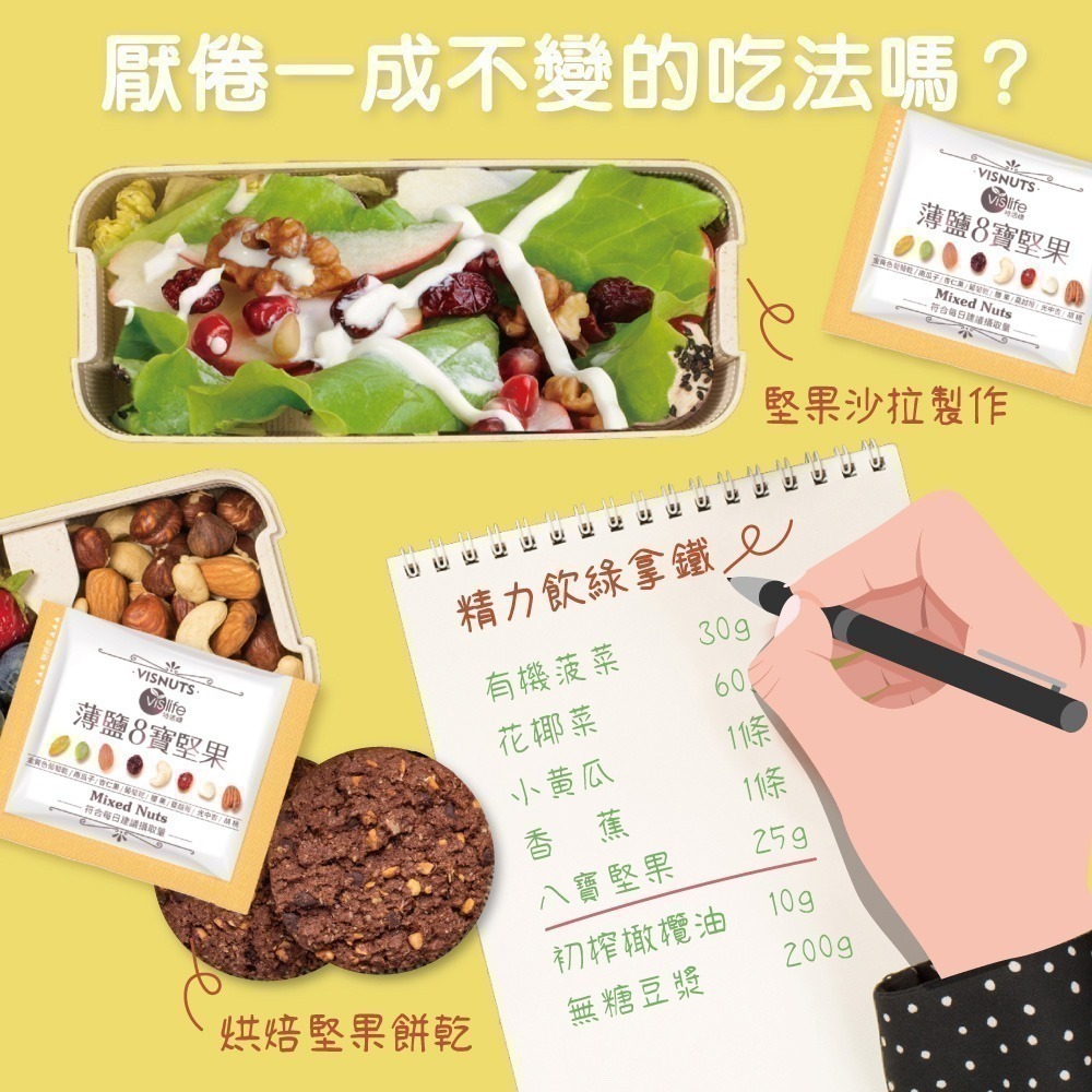 🔥新鮮出爐🔥【特活綠】薄鹽低鈉8寶綜合堅果隨身包 (16包/盒) 搶手美味 熱銷堅果 官方直營-細節圖6