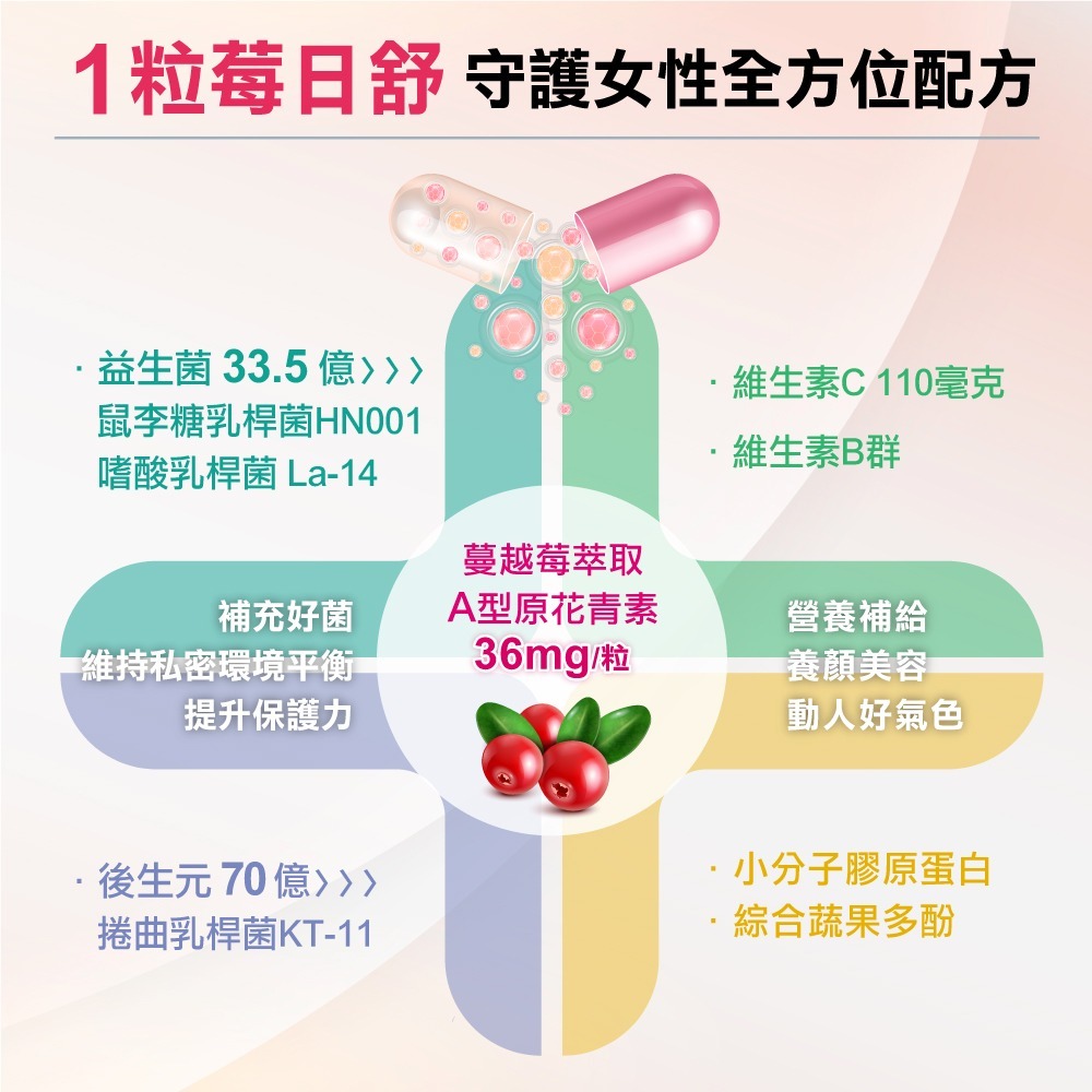 🌷【5折全新】莓日舒蔓越莓益生菌 30粒/瓶✔關鍵36mg花青素✔法國蔓越莓✔多國專利✔獨家雙道守護【特活綠】-細節圖10