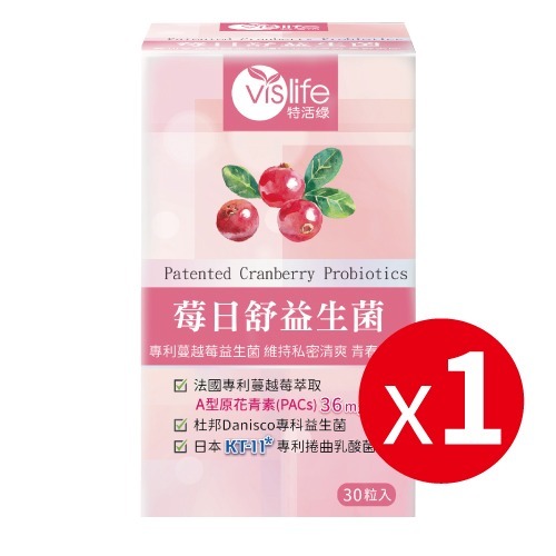 🌷【5折全新】莓日舒蔓越莓益生菌 30粒/瓶✔關鍵36mg花青素✔法國蔓越莓✔多國專利✔獨家雙道守護【特活綠】-規格圖11