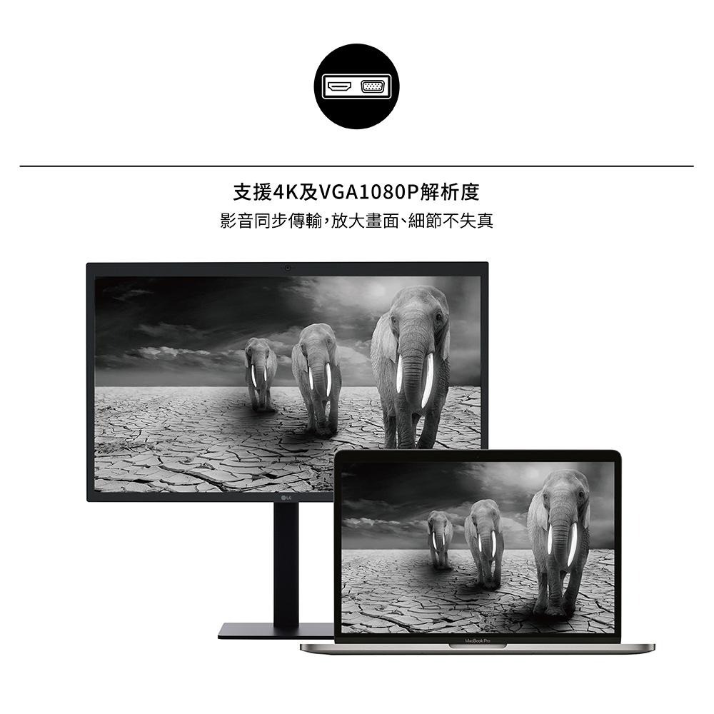 Soodatek Type-C to HDMI+VGA鋁合金轉接器 katai-細節圖3