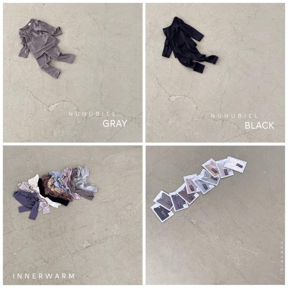 預購｜熱銷多年🇰🇷韓國NUNUBIEL莫蘭迪十色發熱衣套裝/⚠️務必備註ig帳號-細節圖4