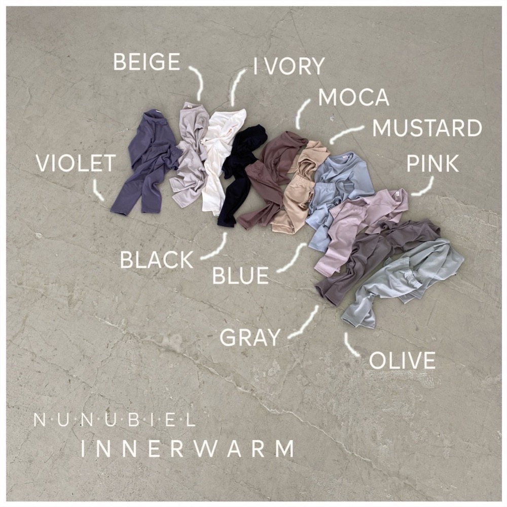 預購｜熱銷多年🇰🇷韓國NUNUBIEL莫蘭迪十色發熱衣套裝/⚠️務必備註ig帳號-細節圖5