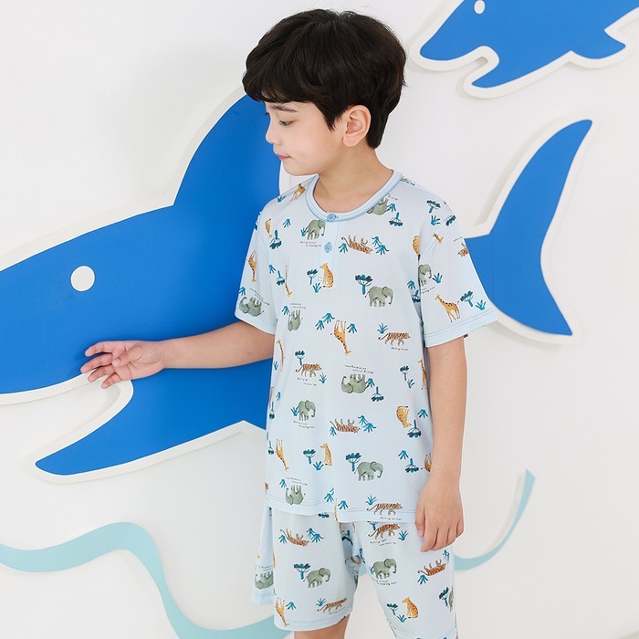 韓國代購｜動物園🇰🇷急凍人造絲涼感大彈力家居服套裝-細節圖2