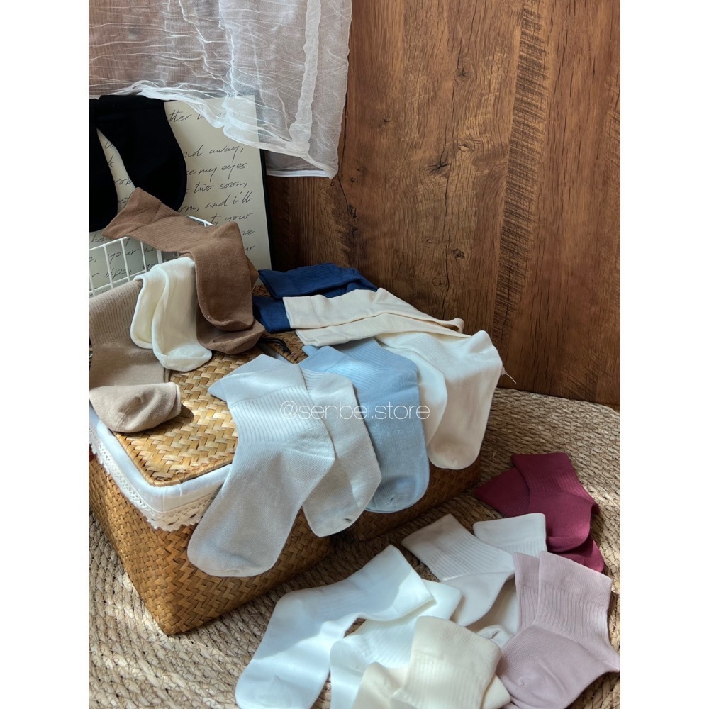 現貨｜寬口襪子組（粉/藍/綠/純白）-細節圖3