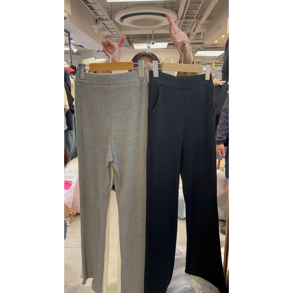 韓國連線｜有夠軟針織褲-細節圖2