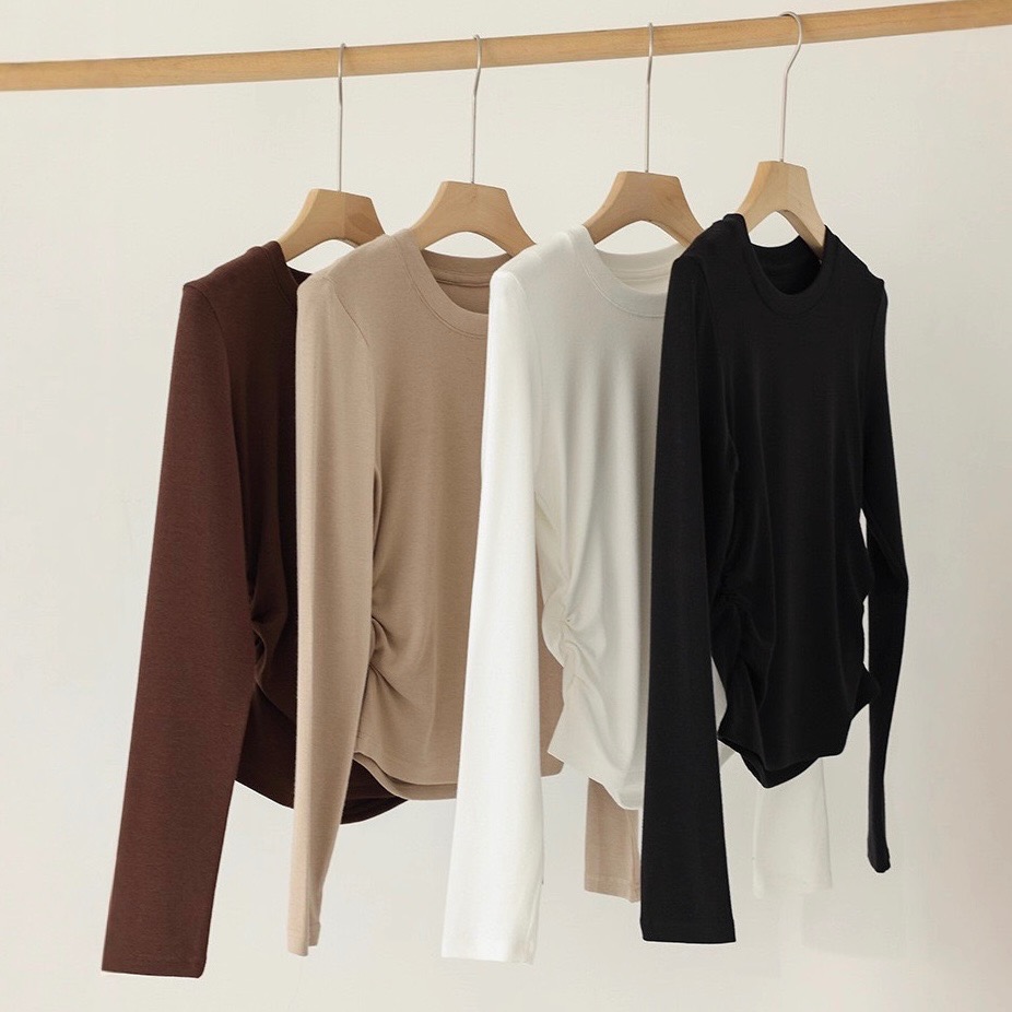 十二｜側抓皺奶凍上衣-細節圖3