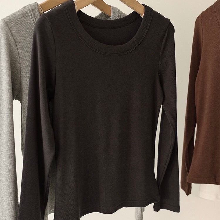 十二｜U領坑條奶凍上衣-細節圖4