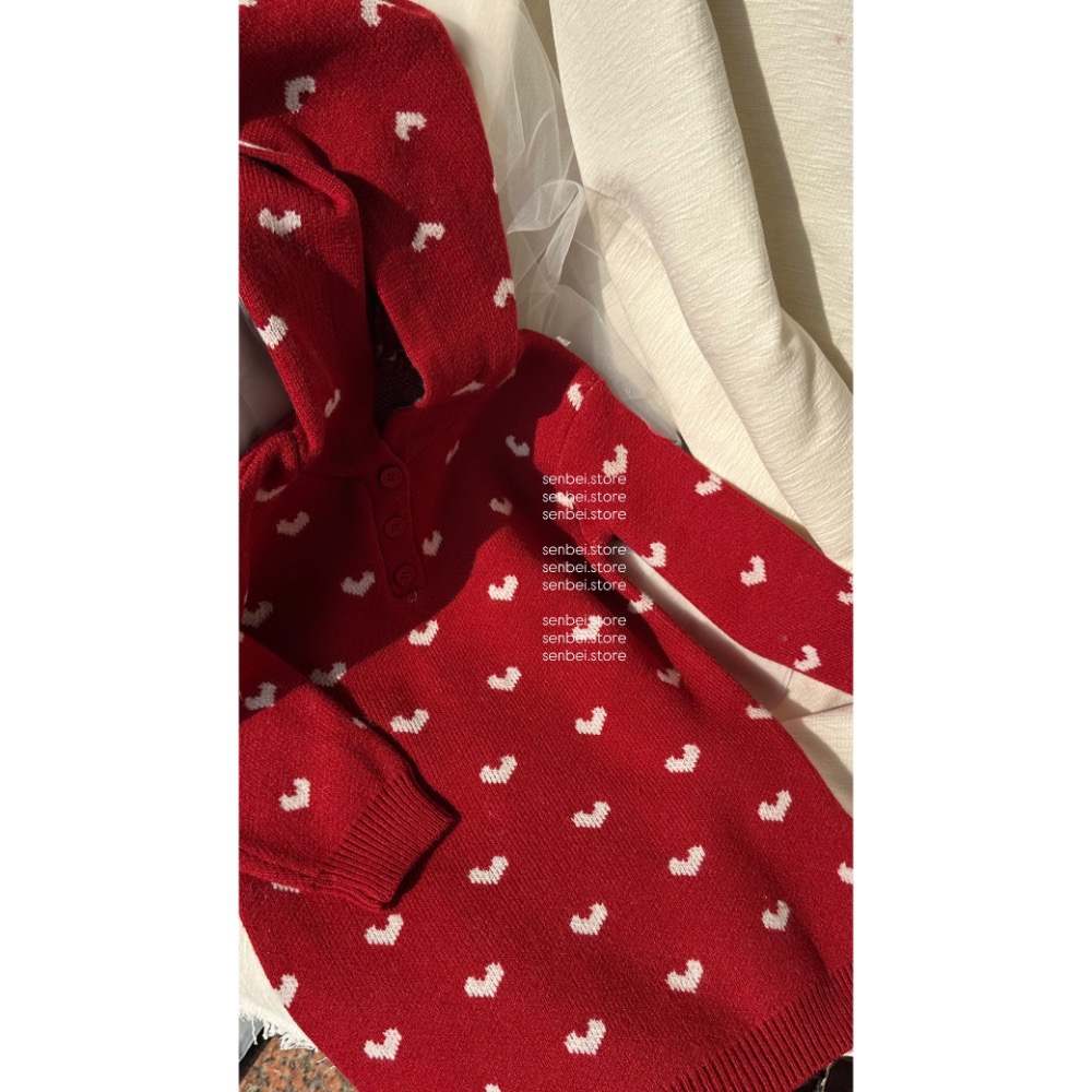 現貨｜柔軟針織愛心洋裝-細節圖2