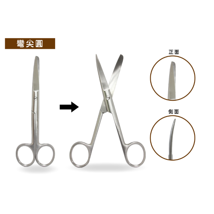【醫康生活家】PRI普利 多功能剪刀 14cm(手術剪刀 醫療剪刀 食物剪 不鏽鋼)-規格圖1