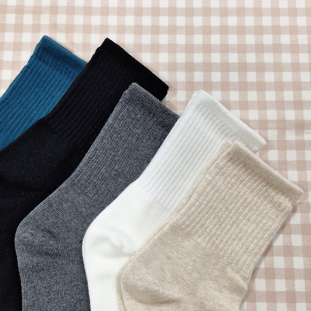 【現貨】襪子 學生襪 韓國襪子 日系襪子 中筒襪 白襪 素色 襪子韓國 素色襪子 襪子女中筒 正韓襪 長襪 運動襪 薄襪-細節圖5