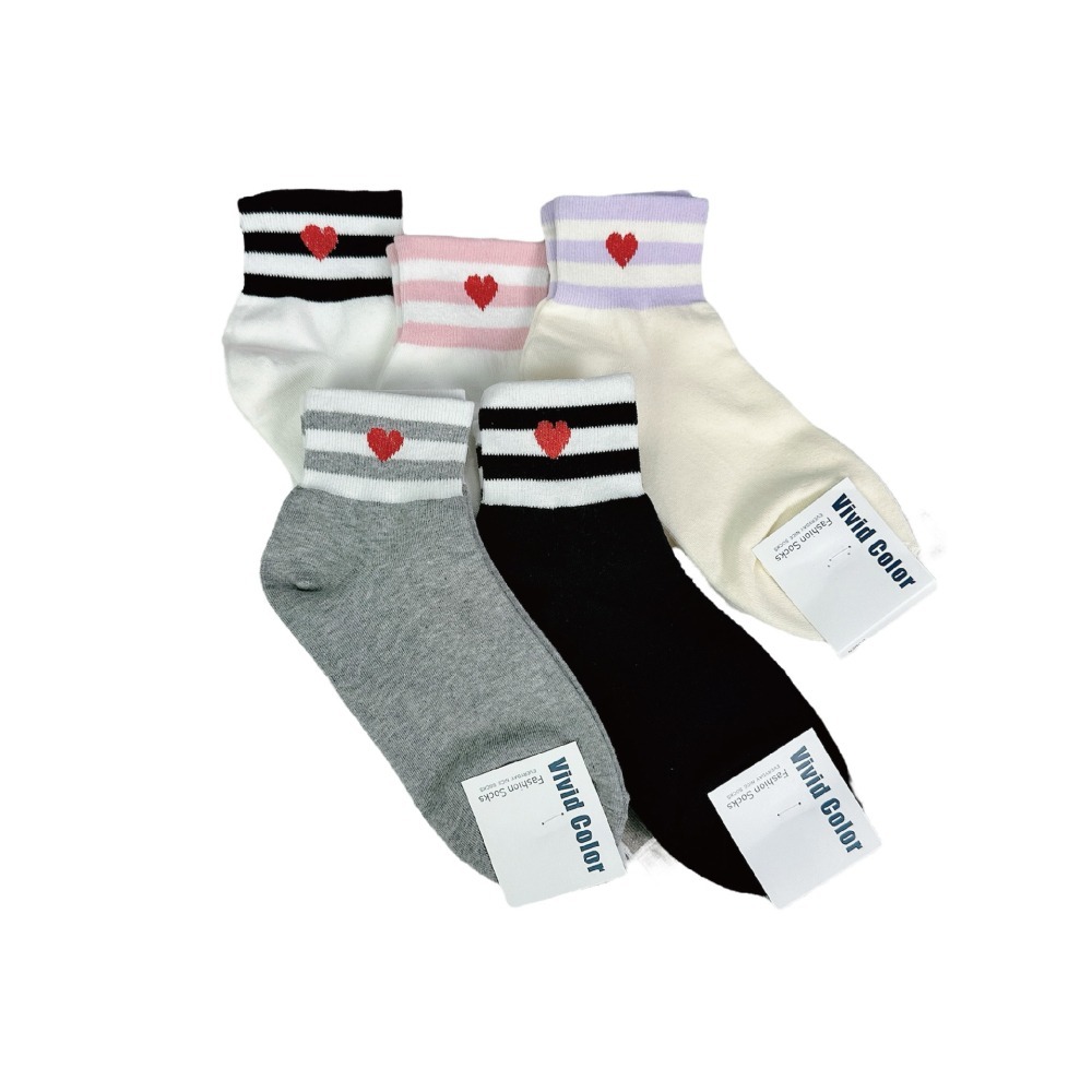 【現貨】微笑襪子 棉襪 條紋襪 襪子韓國 愛心襪子 SOCKS 短襪 微笑襪子 襪子 可愛襪子 笑臉襪 韓國短襪-細節圖2