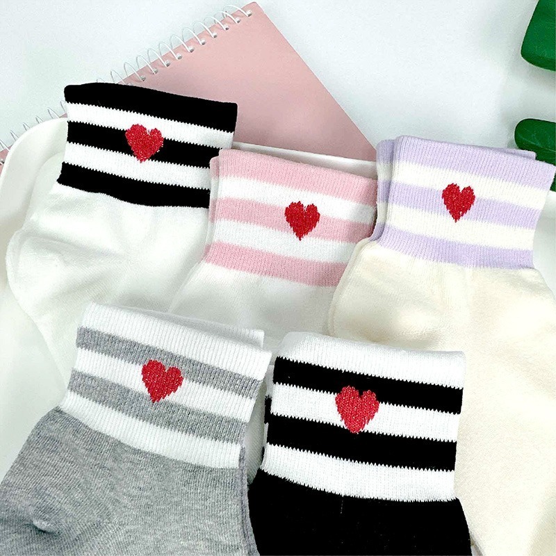 【現貨】微笑襪子 棉襪 條紋襪 襪子韓國 愛心襪子 SOCKS 短襪 微笑襪子 襪子 可愛襪子 笑臉襪 韓國短襪-細節圖3
