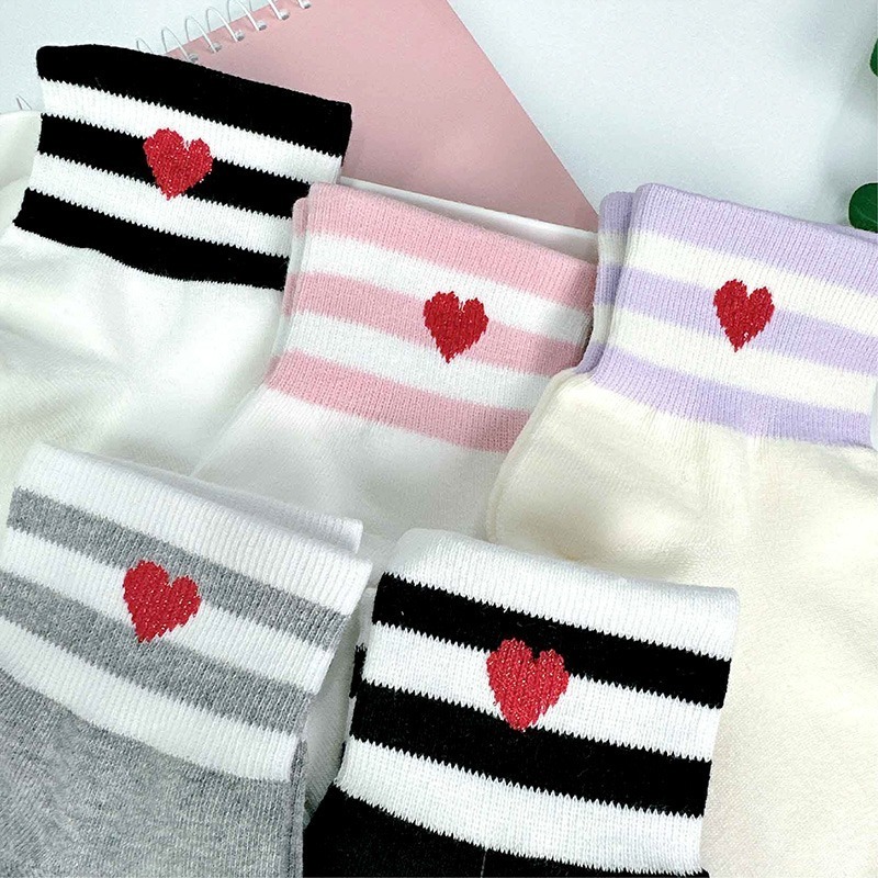 【現貨】微笑襪子 棉襪 條紋襪 襪子韓國 愛心襪子 SOCKS 短襪 微笑襪子 襪子 可愛襪子 笑臉襪 韓國短襪-細節圖4
