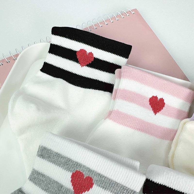 【現貨】微笑襪子 棉襪 條紋襪 襪子韓國 愛心襪子 SOCKS 短襪 微笑襪子 襪子 可愛襪子 笑臉襪 韓國短襪-細節圖5