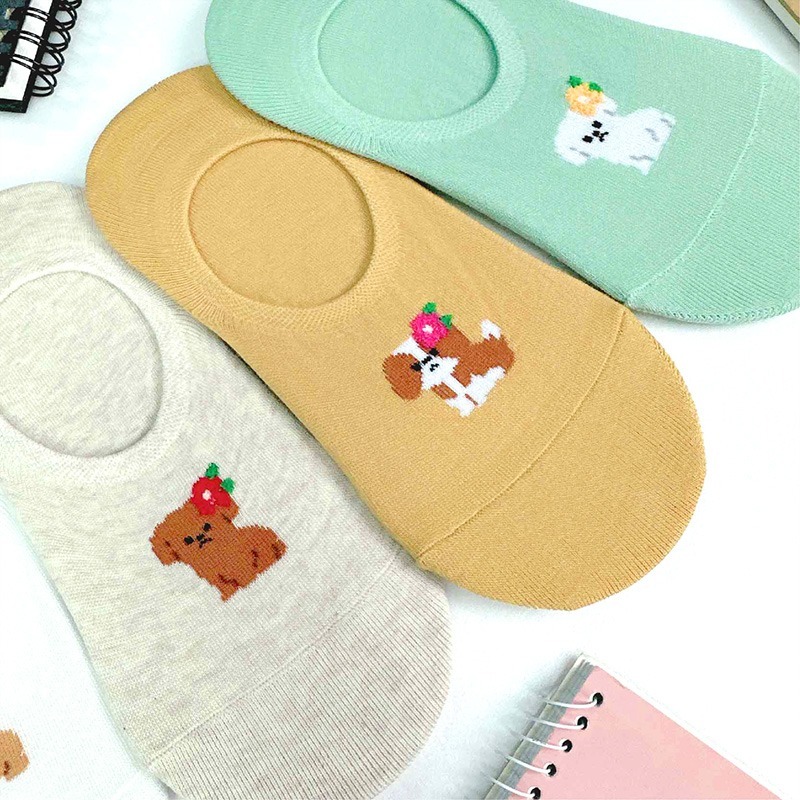 【現貨】踝襪 隱形襪 狗狗襪子 韓國襪子 短襪 船型襪 SOCKS 襪子韓國 低筒襪  韓國襪 女生襪子 愛心襪子-細節圖3