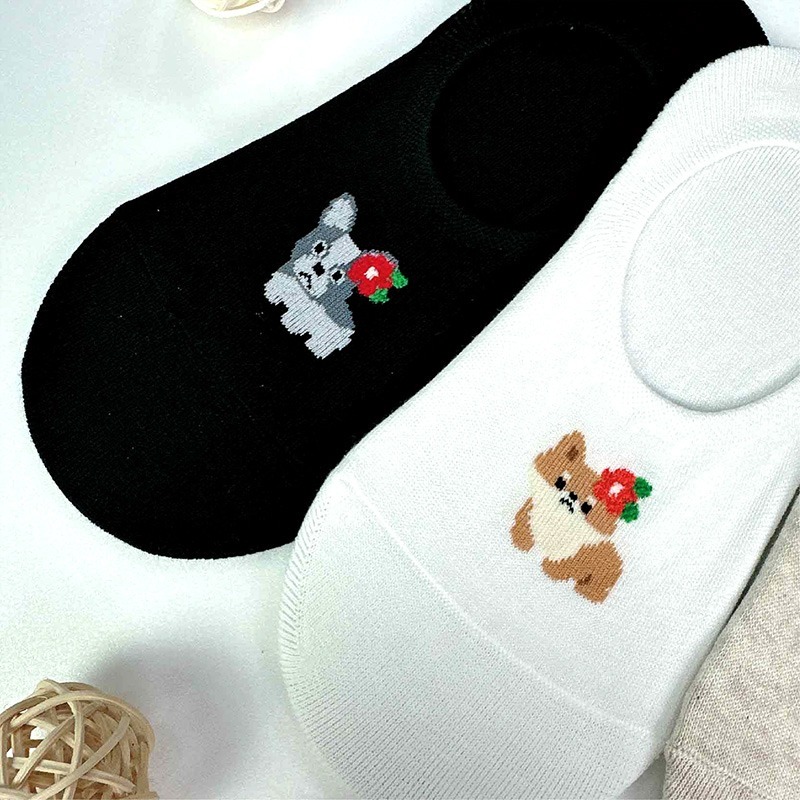 【現貨】踝襪 隱形襪 狗狗襪子 韓國襪子 短襪 船型襪 SOCKS 襪子韓國 低筒襪  韓國襪 女生襪子 愛心襪子-細節圖4