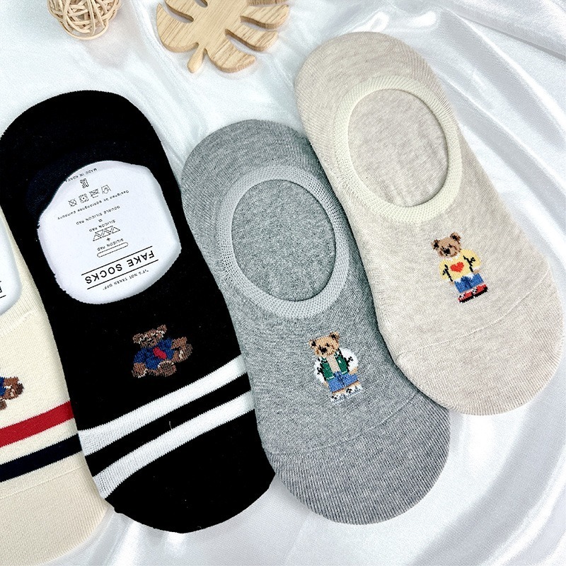 【現貨】韓國襪 男襪 襪子韓國 薄襪 正韓襪 隱形襪  SOCKS 小熊襪子 韓國襪子 棉襪 女生襪子 襪子短襪-細節圖4