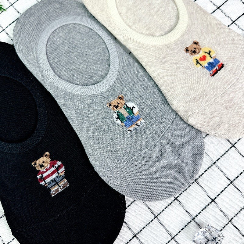 【現貨】韓國襪 男襪 襪子韓國 薄襪 正韓襪 隱形襪  SOCKS 小熊襪子 韓國襪子 棉襪 女生襪子 襪子短襪-細節圖7