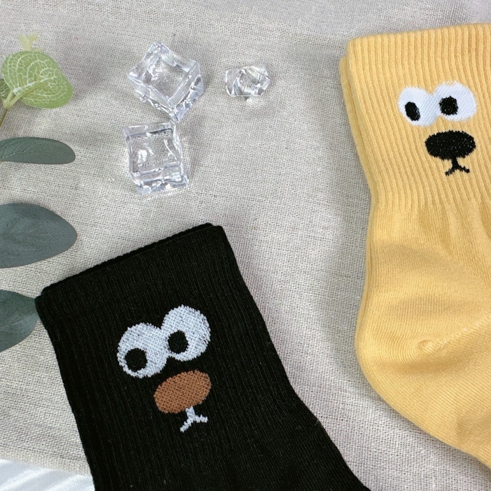 【現貨】韓國襪子 韓國襪 中筒襪 襪子中筒襪 可愛襪子 女生襪子 韓國長襪 襪子 SOCKS 條紋襪 狗狗襪子 卡通襪-細節圖9