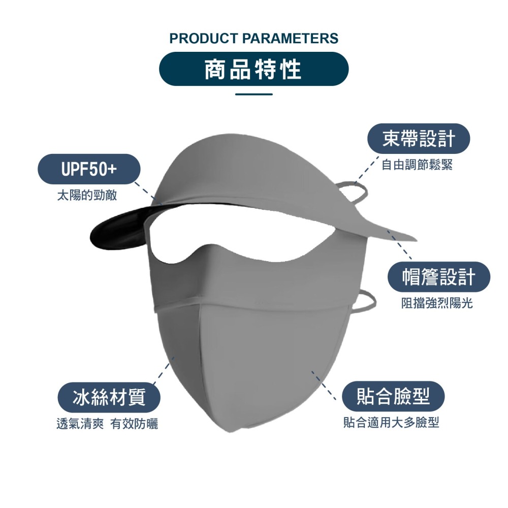 【現貨】冰絲面罩 防曬口罩 涼感面罩 運動面罩 帽簷面罩 遮陽面罩 防曬 透氣 透氣面罩 面罩 戶外面罩-細節圖6