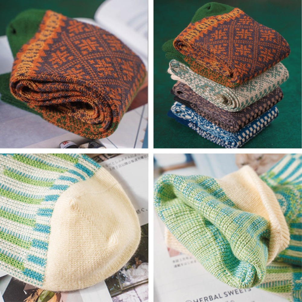 【現貨】中筒襪 男襪 24-28 復古襪 民族風 棉襪 男生襪子 襪子 厚襪子 冬天襪子 襪 保暖襪 長襪 日系襪子-細節圖4