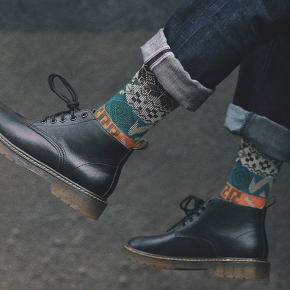 【現貨】中筒襪 男襪 24-28 復古襪 民族風 棉襪 男生襪子 襪子 厚襪子 冬天襪子 襪 保暖襪 長襪 日系襪子-細節圖10