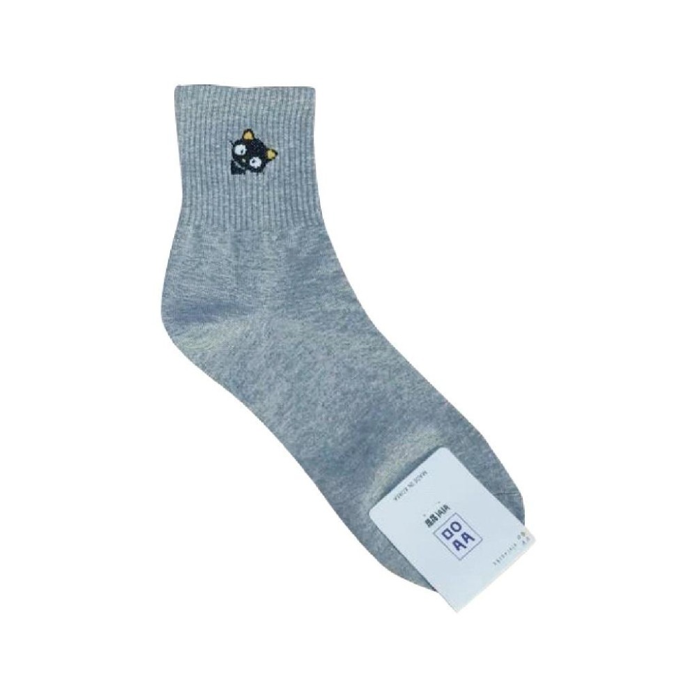 【OTOBAI】小熊襪子 韓國長襪 中筒襪  可愛襪子 韓國襪 女生襪子 SOCKS 素色中筒襪 薄襪 正韓襪 襪子-細節圖2