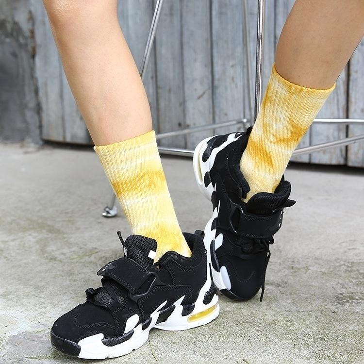 【OTOBAI】 滑板襪 毛巾襪 渲染襪 運動襪 長襪 中筒襪 潮流 漸層 氣墊襪 百搭長襪 中筒襪 潮酷風格-細節圖8