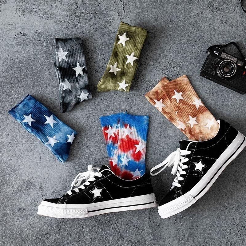 【OTOBAI】 滑板襪 毛巾襪 渲染襪 運動襪 長襪 中筒襪 潮流 漸層 氣墊襪 百搭長襪 中筒襪 潮酷風格-細節圖9