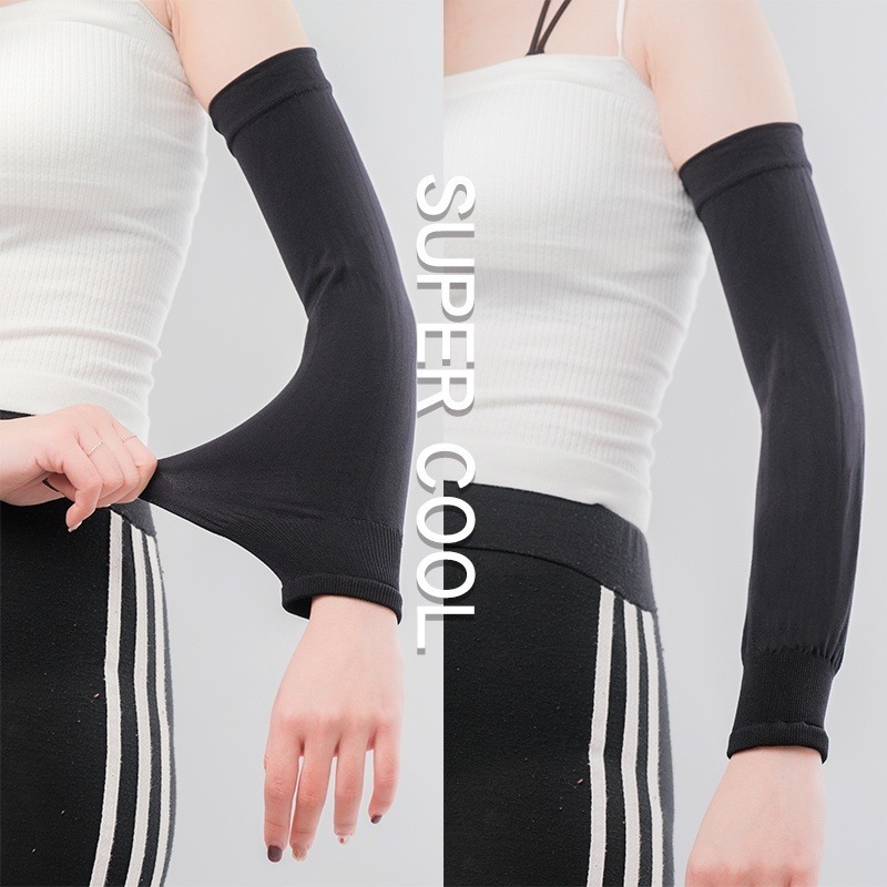 【OTOBAI】台灣製 一體成形 超涼爽袖套 防曬 男女適用 騎車必備 社頭生產 平口款 涼感 冰絲 防曬袖套-細節圖4