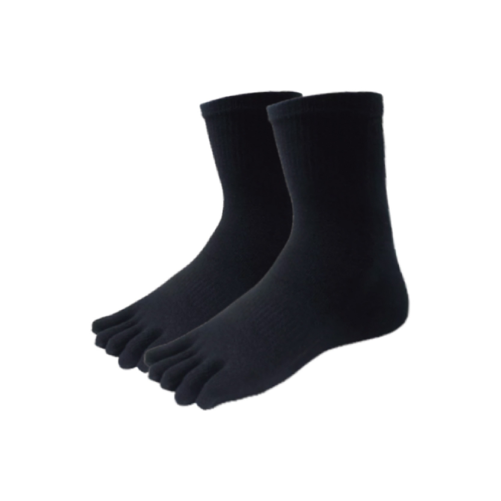 【OTOBAI】五趾襪 吸濕速乾 純棉XU6062 加大5趾襪 五指襪 黑色 28-32cm MIT 台灣製造-細節圖2