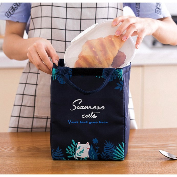 【OTOBAI】 便當袋 保溫 保暖 防潑水 上班族 中餐 午餐袋 保冰袋 野餐袋 手提袋 圖案 野餐必備-細節圖5