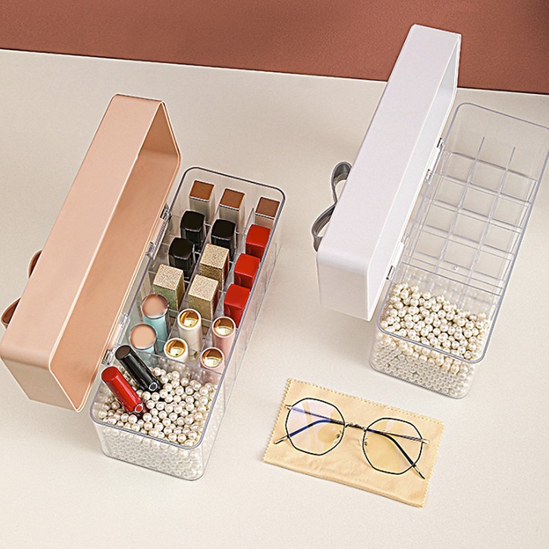 【OTOBAI】 口紅收納盒 整理格 小物收納 口紅盒 口紅架 化妝 收納達人 空間大師 袖珍小物整理 多格收納-細節圖9