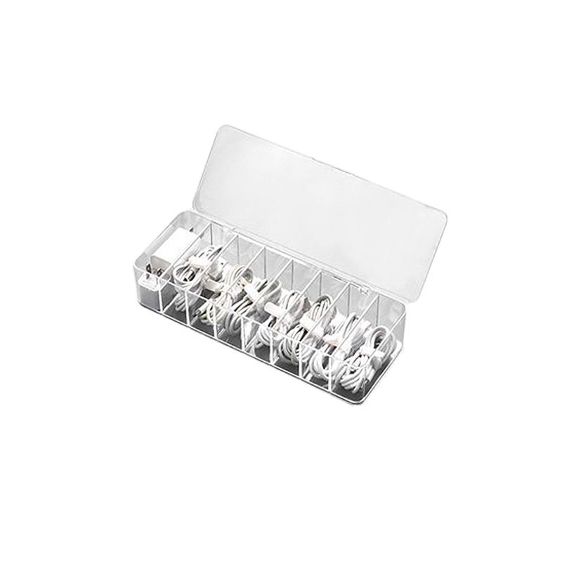 【OTOBAI】 整理格 充電線收納盒 收納格 收納 加大加高整理格 小物收納 數據線收納盒 整理束帶 收納達人 空間-細節圖2