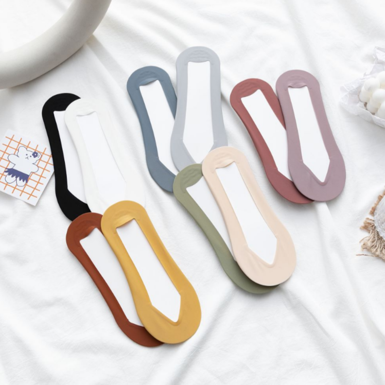 【OTOBAI】 蕾絲襪 隱形襪 冰絲襪 腳板襪 腳板隱形襪 女襪 防滑襪 淺口襪 V型 高跟鞋 NS003-細節圖3