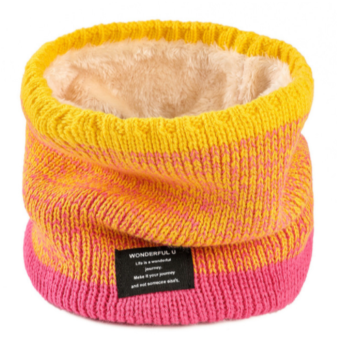 【OTOBAI】 圍脖 針織圍脖 台灣現貨 圍巾 脖圍套 保暖絨毛 套頭圍巾 針織圍巾 保暖圍脖 保暖圍巾 毛線圍巾-細節圖2