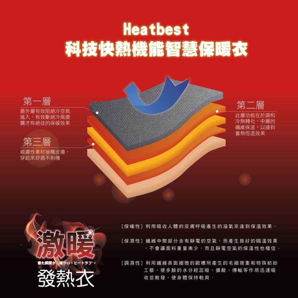 【OTOBAI】 激暖女款發熱衣 AS-93883  女款圓領 升溫12度 MIT台灣製造 檢測報告 冬季必備保暖-細節圖9