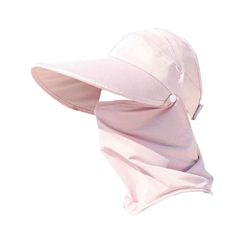 【OTOBAI】防曬帽罩 遮陽帽 護頸面罩 運動面罩 冰絲面罩 抗UV 帽子 大帽簷 登山帽 透氣帽 可拆式 戶外帽-細節圖2